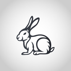 rabbit vector logo icon illustration