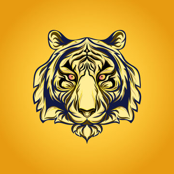 Japanese style tiger vector illustration