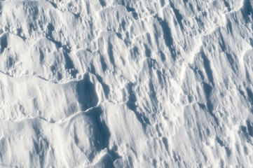 White surface of real snow