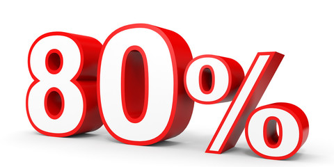 Eighty percent off. Discount 80 %.