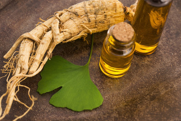 Extract of ginseng root and ginkgo biloba leaves