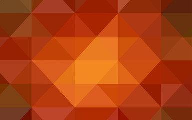 Dark Orange vector shining triangular cover.