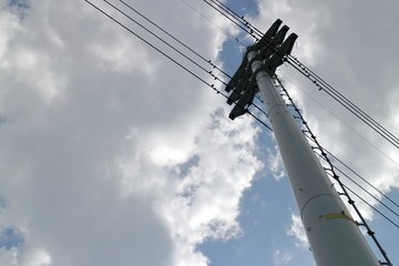 鉄塔と電線