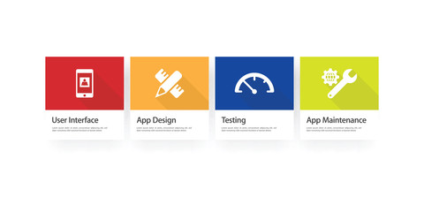 App Development Infographic Icon Set