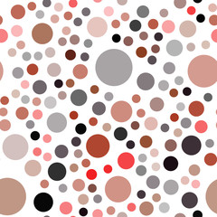 Dark Red vector seamless background with bubbles.