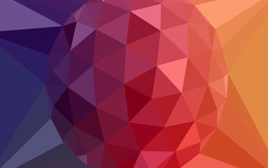 Light Pink, Yellow vector abstract mosaic pattern with a diamond.