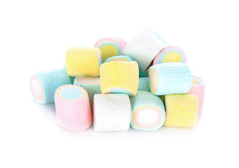 marshmallows candy isolated on white background
