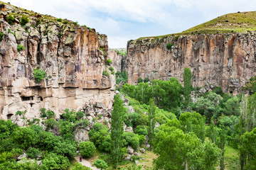Fototapeta na wymiar gorge of Ihlara Valley in Cappadocia