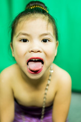 Thai child with Thai dress costume