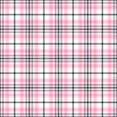 Sierkussen Roze tartan naadloze vector patronen. Geruite geruite textuur. Geometrische vierkante achtergrond voor stof © barrirret
