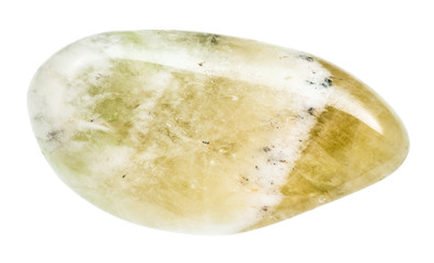 polished Prasiolite stone isolated