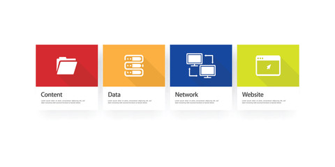 Content Management System Infographic Icon Set