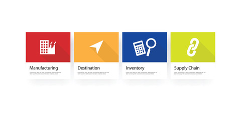 Logistics Infographic Icon Set