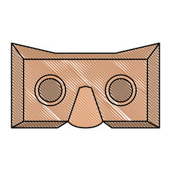 reality virtual mask technology vector illustration design