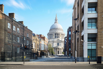 Fototapeta na wymiar London cityscape with St.Paul's Cathedral.
