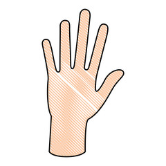 hand human isolated icon vector illustration design