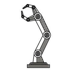 robotic hand isolated icon vector illustration design