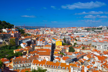 Fototapeta na wymiar View from Miradouro, Lisbon, Portugal