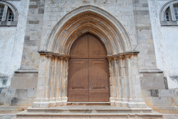 Fototapeta na wymiar Church Igreja de Santiago before renovation, Tavira, Portugal.