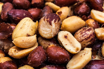 Background of roasted peanuts