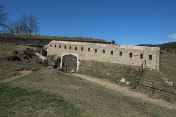 Fototapeta na wymiar Medieval fortress at Mont Louis, France