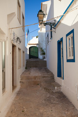 Fototapeta premium Empty street at sunset in Albufeira