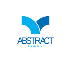 Vector abstract geometric shape best for use as successful business career abstract logo, icon. Modern logothype, emblem isolated on  white background.