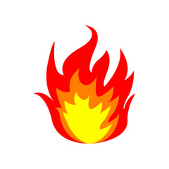 Fire flame. Vector illustration.