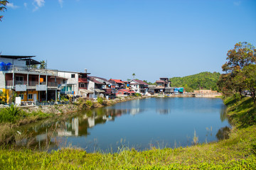 Fototapeta premium Wieś E-Tong, Pilog, Khanchanaburi