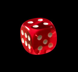 Playing cube isolated