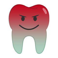 Fototapeta premium Zahn Emoji - böse