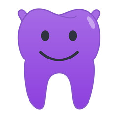 Zahn Emoji - violetter Teufel