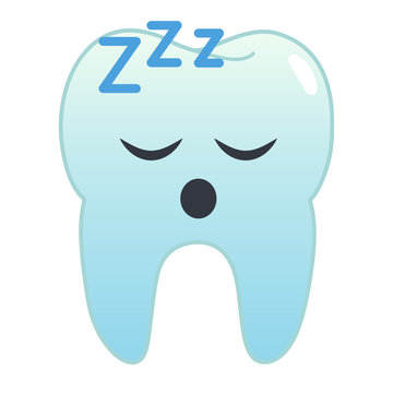Zahn Emoji - schlafend