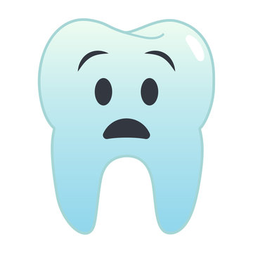 Zahn Emoji - erstaunt