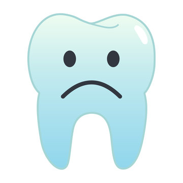 Zahn Emoji - unglücklich