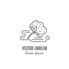 Cotton vector emblem