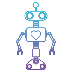 robot machine isolated icon vector illustration design