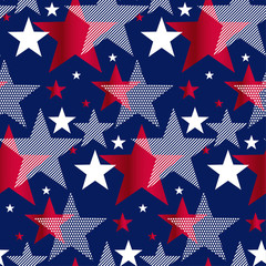 United States national symbol stars seamless pattern. - 207432813