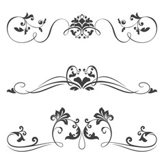 Vintage calligraphic vector design elements