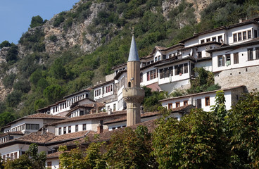 Old town Berat known as the White City of Albania 