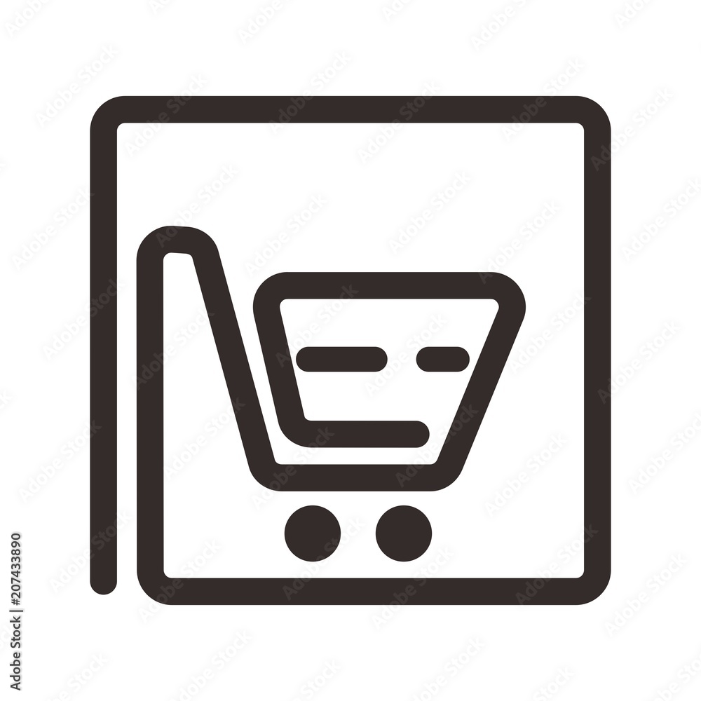 Canvas Prints trolley logo. shopping icon. buy and sell symbol. vector eps 08.