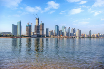 Skyline of urban architectural landscape in Qingdao