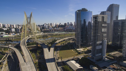 Cable-stayed bridge in the world, Sao Paulo Brazil, South America 
