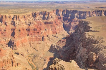 Grand Canyon aerial view from a helicopter 