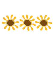 3 sonnenblumen muster comic cartoon lebendig figur blume blüten frühling hübsch schön blätter pflanze natur design cool clipart
