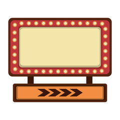 label with lights retro style vector illustration design