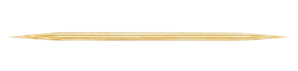 Wooden toothpicks isolated on white background.