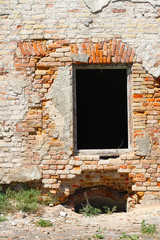 destroyed windows in castle
