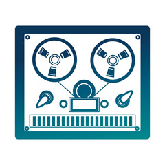 video tape player retro vector illustration design