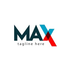 Max Logo Letter Vector Template Design Illustration - obrazy, fototapety, plakaty